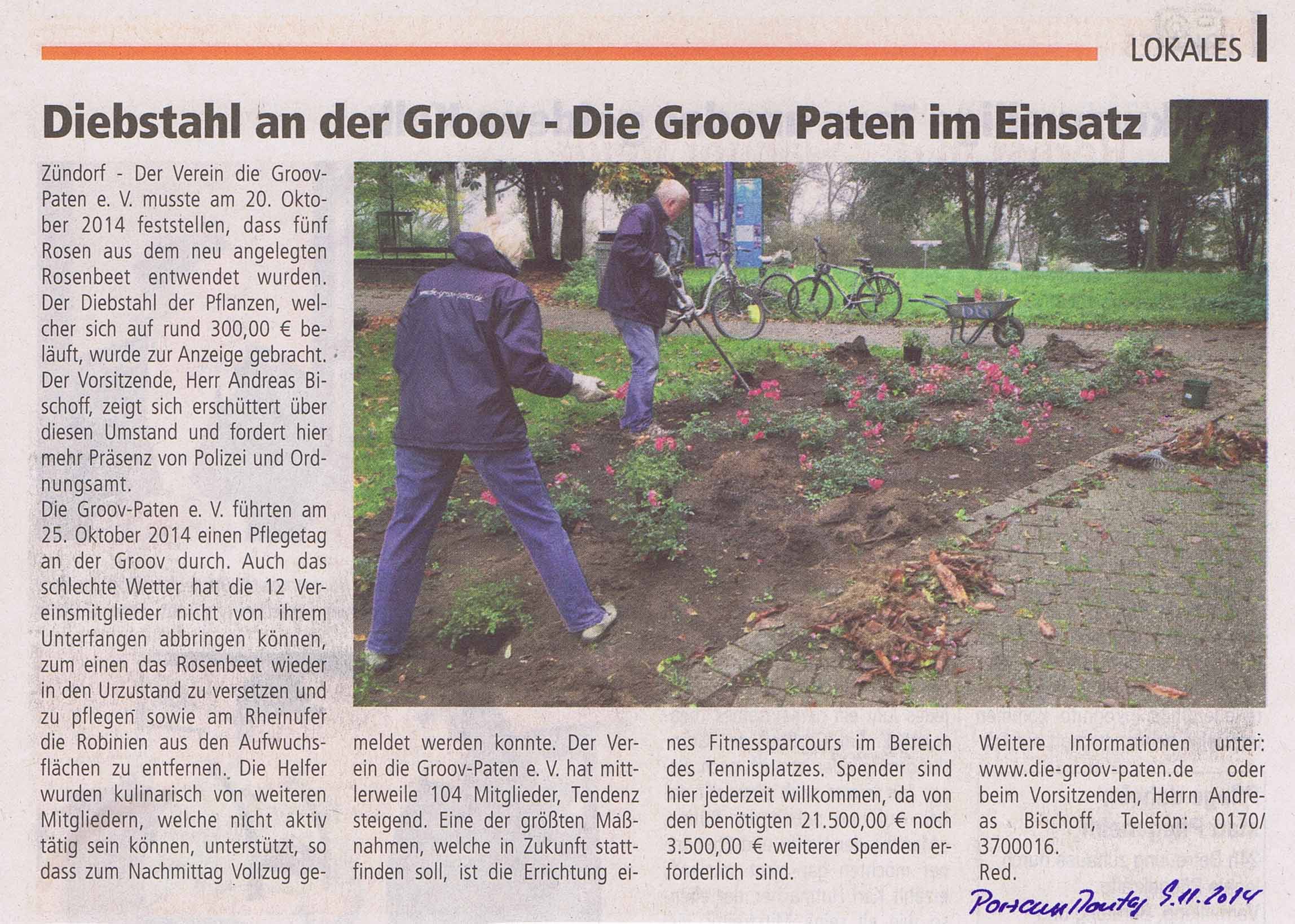 Ein Artikel aus der Porz am Montag vom 5. November 2014