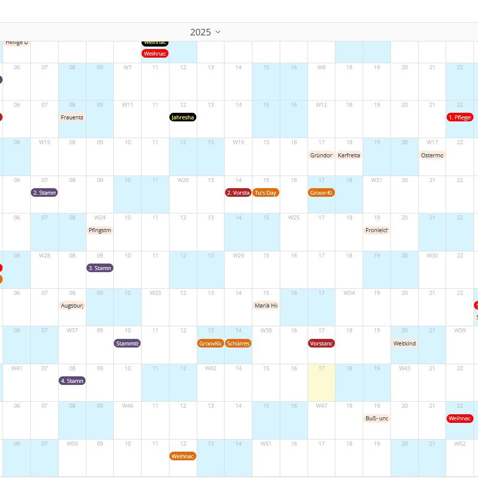 Kalender der Groov Paten